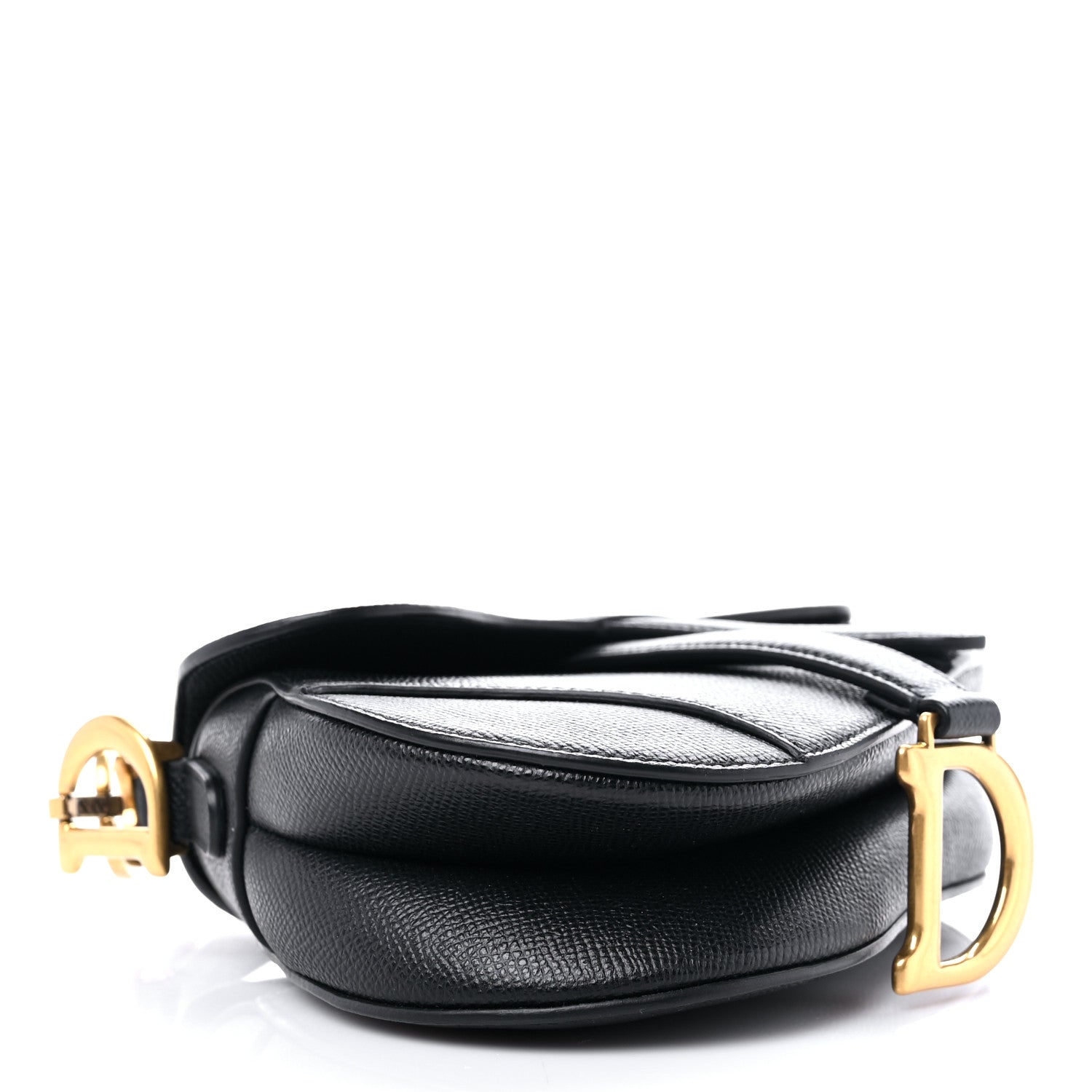Christian Dior Grained Calfskin Mini Saddle Bag Black 3 of 8