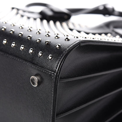 Saint Laurent Grain De Poudre Studded Small Sac De Jour Black 12 of 15