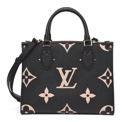 Louis Vuitton Empreinte Monogram Giant Onthego PM Black Beige 1 of 10