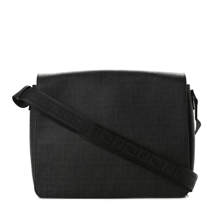 Fendi Zucca Spalmati Messenger Bag Black 1 of 7