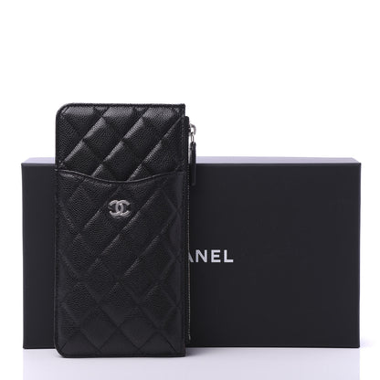 Chanel Caviar Quilted Classic Flat Wallet Pouch Black 9 of 9