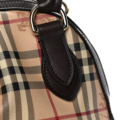 Burberry Haymarket Check Thornley Satchel Chocolate 9 of 13