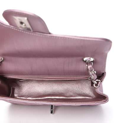 Chanel Metallic Calfskin Quilted Mini Rectangular Flap Pink 5 of 10