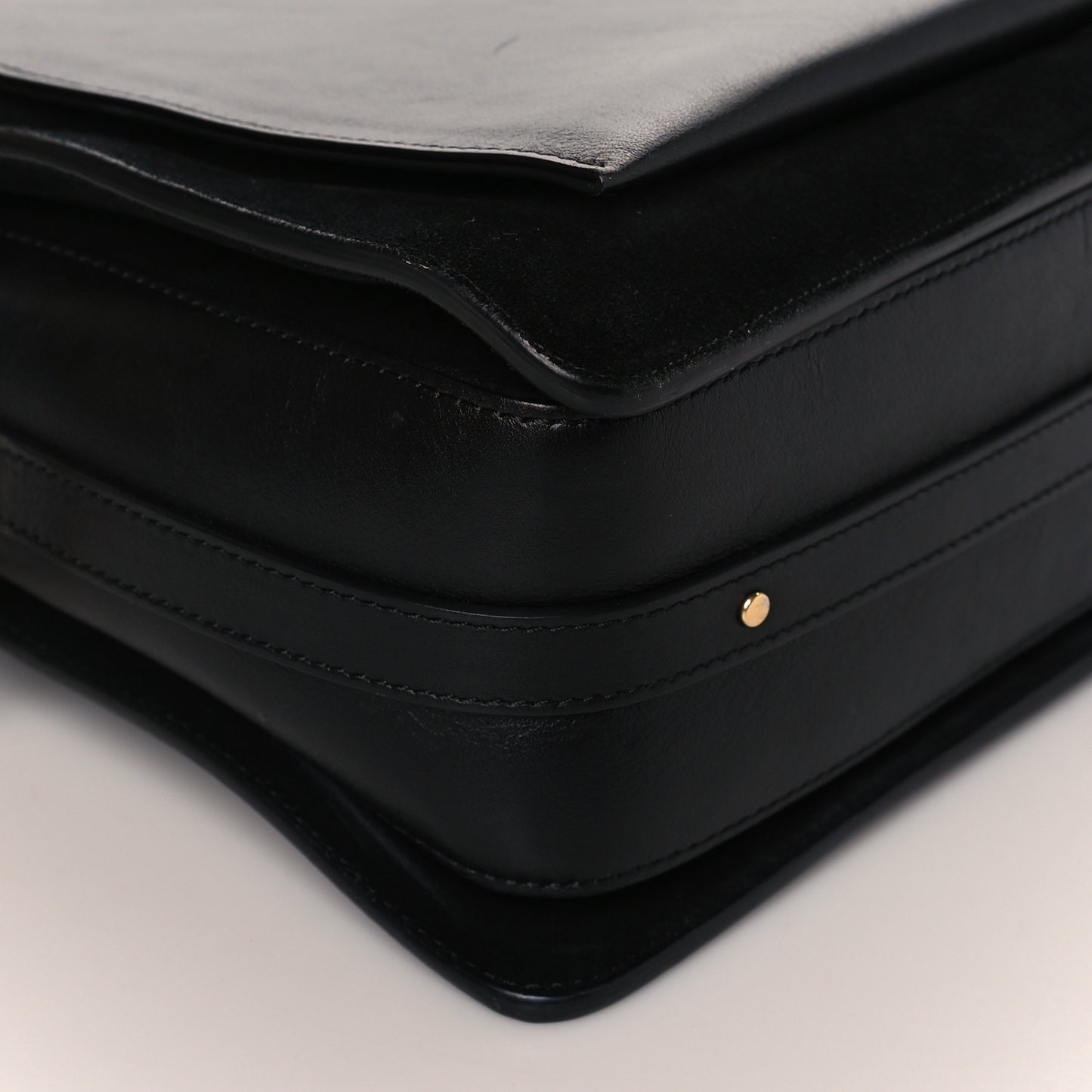 Calfskin Suede Medium Roy Bag Black