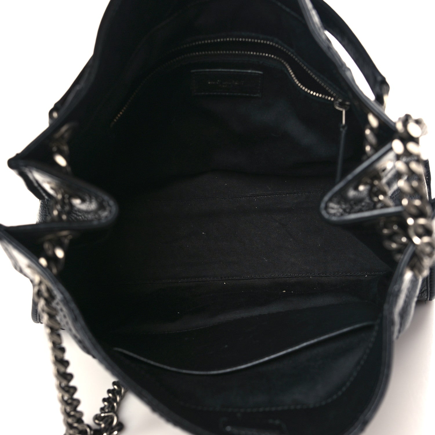 Saint Laurent Crinkled Calfskin Matelasse Monogram Medium Niki Shopper Tote Black 5 of 9