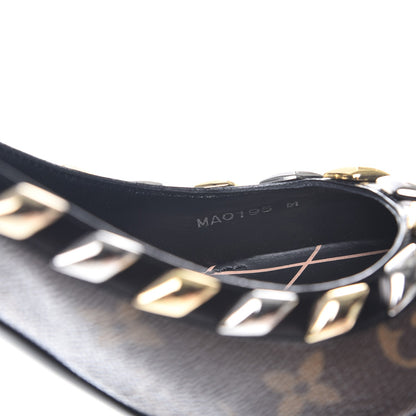 Louis Vuitton Calfskin Monogram Eldorado Pumps 39 Cacao 8 of 11