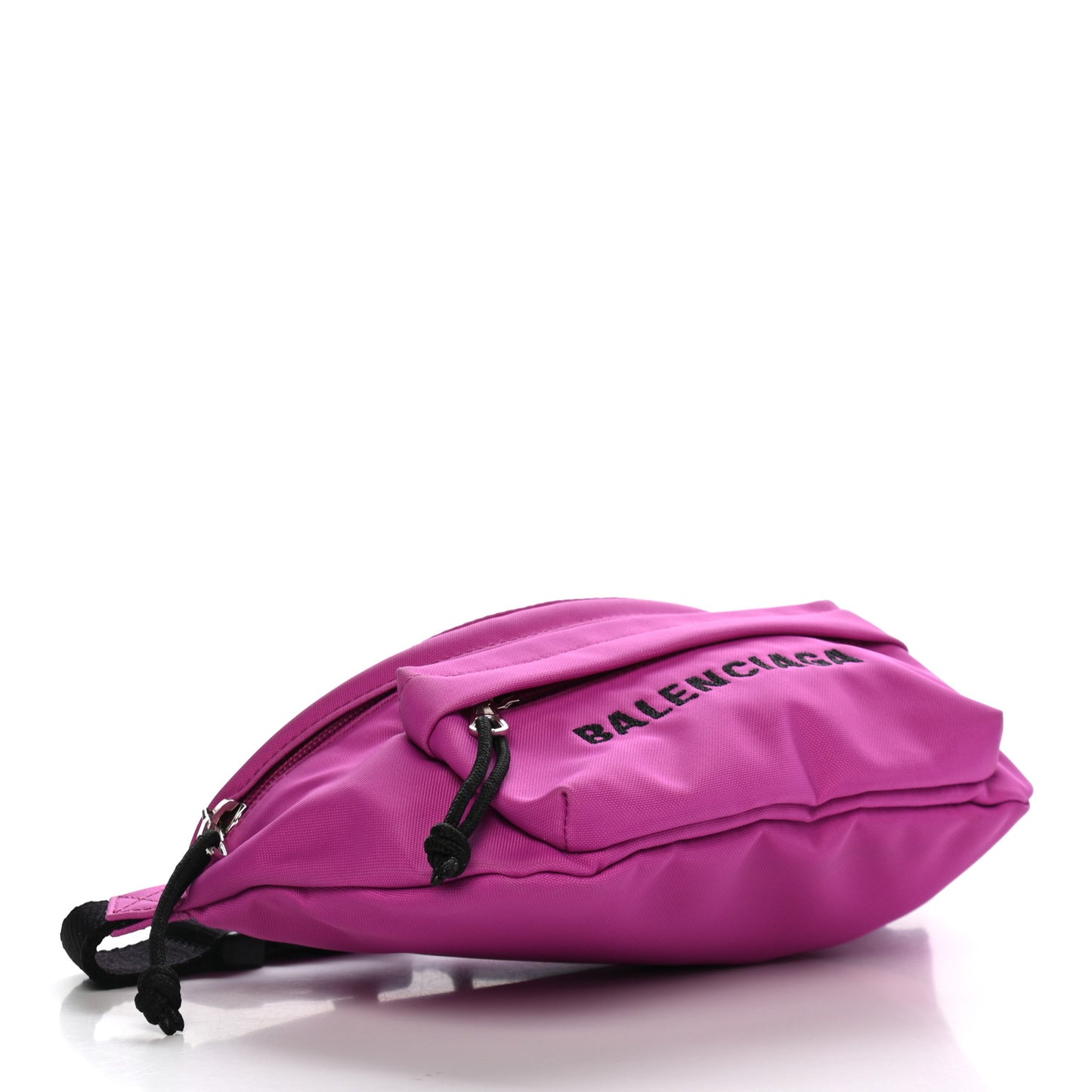 Sport Nylon Logo Embroidered Small Wheel Beltpack Fuchsia Black