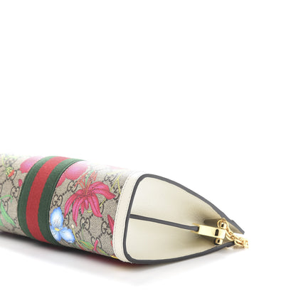 Gucci GG Supreme Monogram Flora Web Small Ophidia Chain Shoulder Bag White 10 of 12