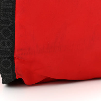 Christian Louboutin Nylon Calfskin Loubiclic Logo Tote Bag Red 14 of 15