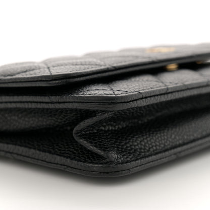 Chanel Caviar Quilted Wallet on Chain WOC Black 9 of 13