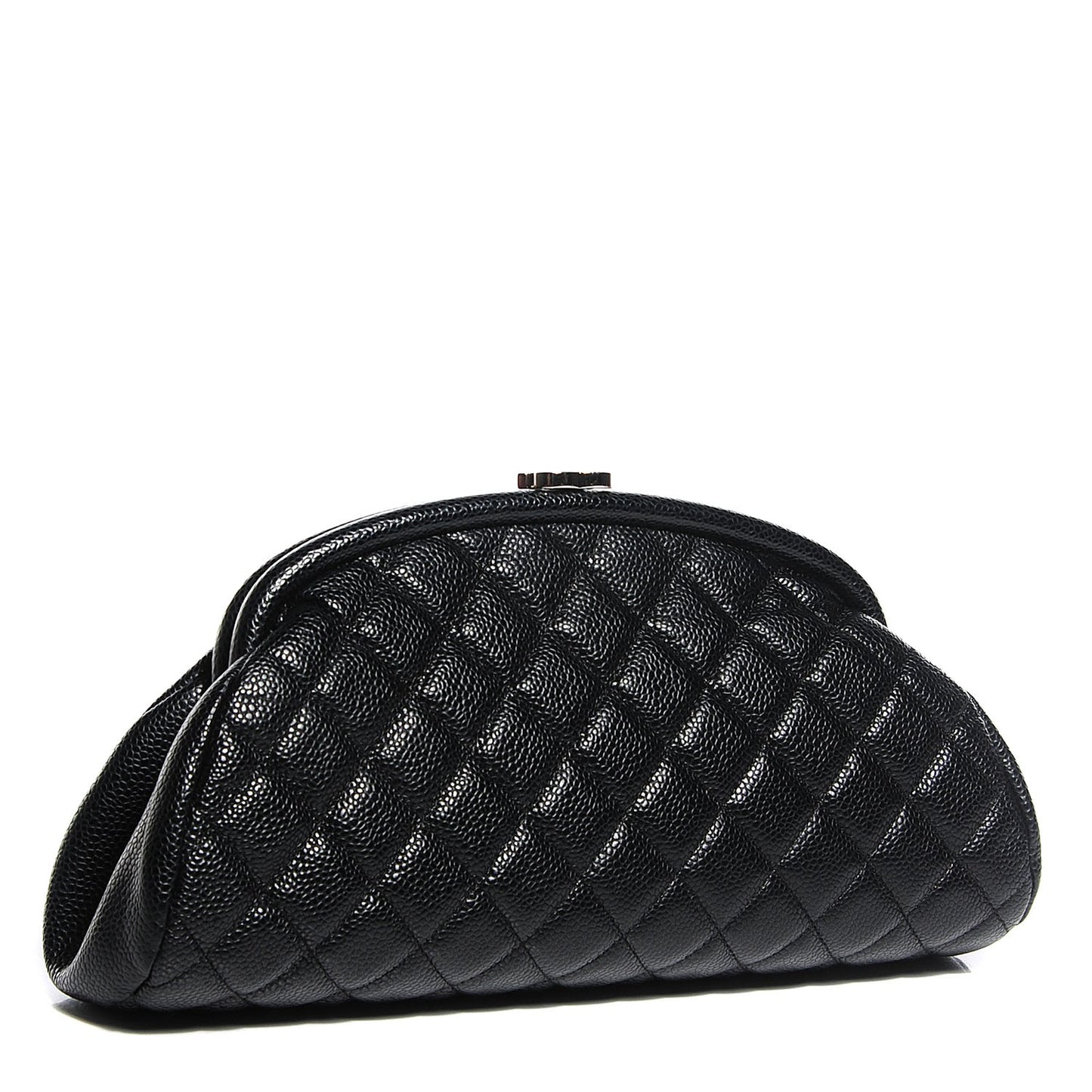 Caviar Quilted Timeless Clutch Black