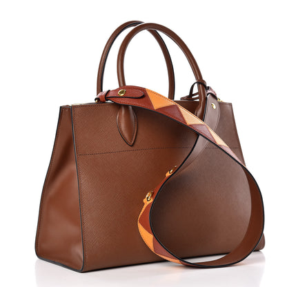 Prada Saffiano City Calfskin Greche Paradigme Bag Palissandro 4 of 10