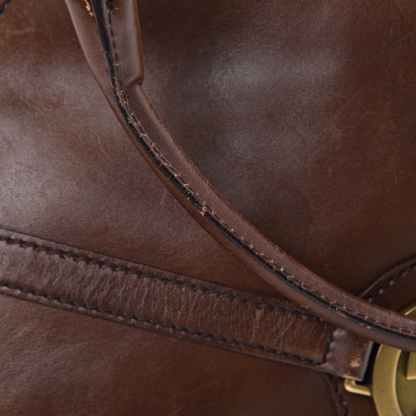 Calfskin GG Reins Hobo Brown