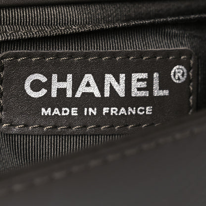 Chanel Calfskin Quilted Small Boy Top Handle Flap Grey Burgundy 6 of 13
