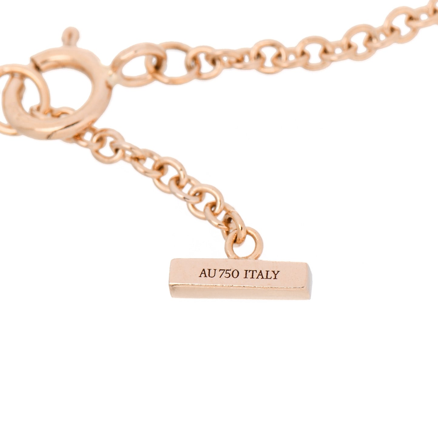 18K Rose Gold Diamond T Smile Bracelet