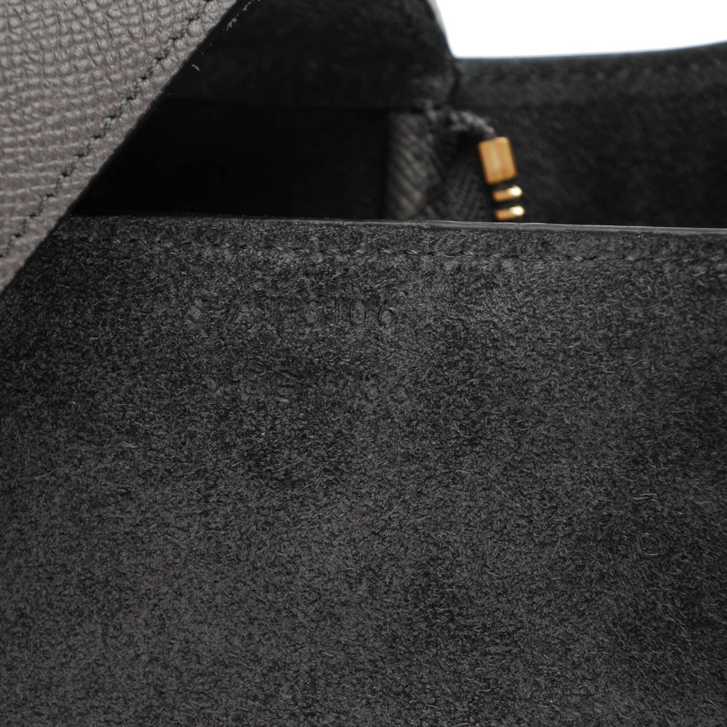 Celine Grained Calfskin Mini Belt Bag Grey 7 of 7