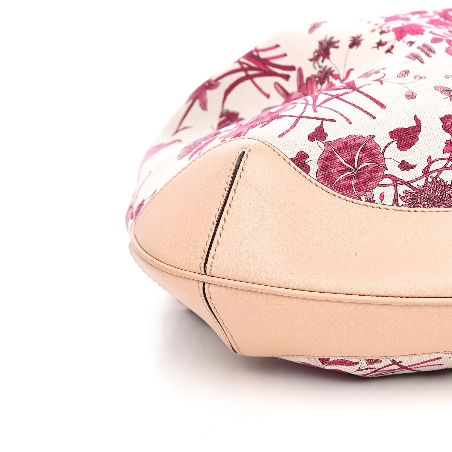 Gucci Canvas Floral Flora Peggy Bamboo Top Handle Hobo 7 of 9