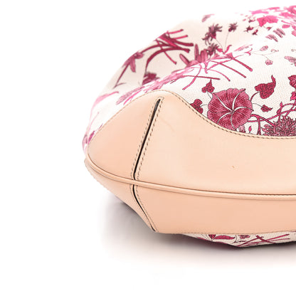 Gucci Canvas Floral Flora Peggy Bamboo Top Handle Hobo 7 of 9
