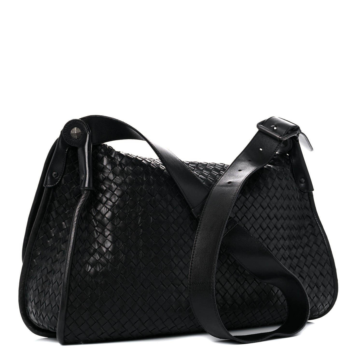 Bottega Veneta Nappa Intrecciato Messenger Bag Black 2 of 22