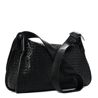 Bottega Veneta Nappa Intrecciato Messenger Bag Black 2 of 22