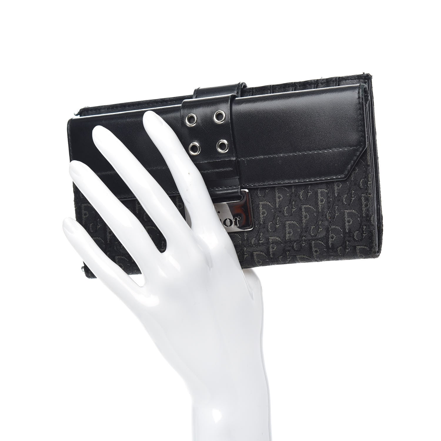 Christian Dior Monogram Street Chic Flap Wallet Black 2 of 13
