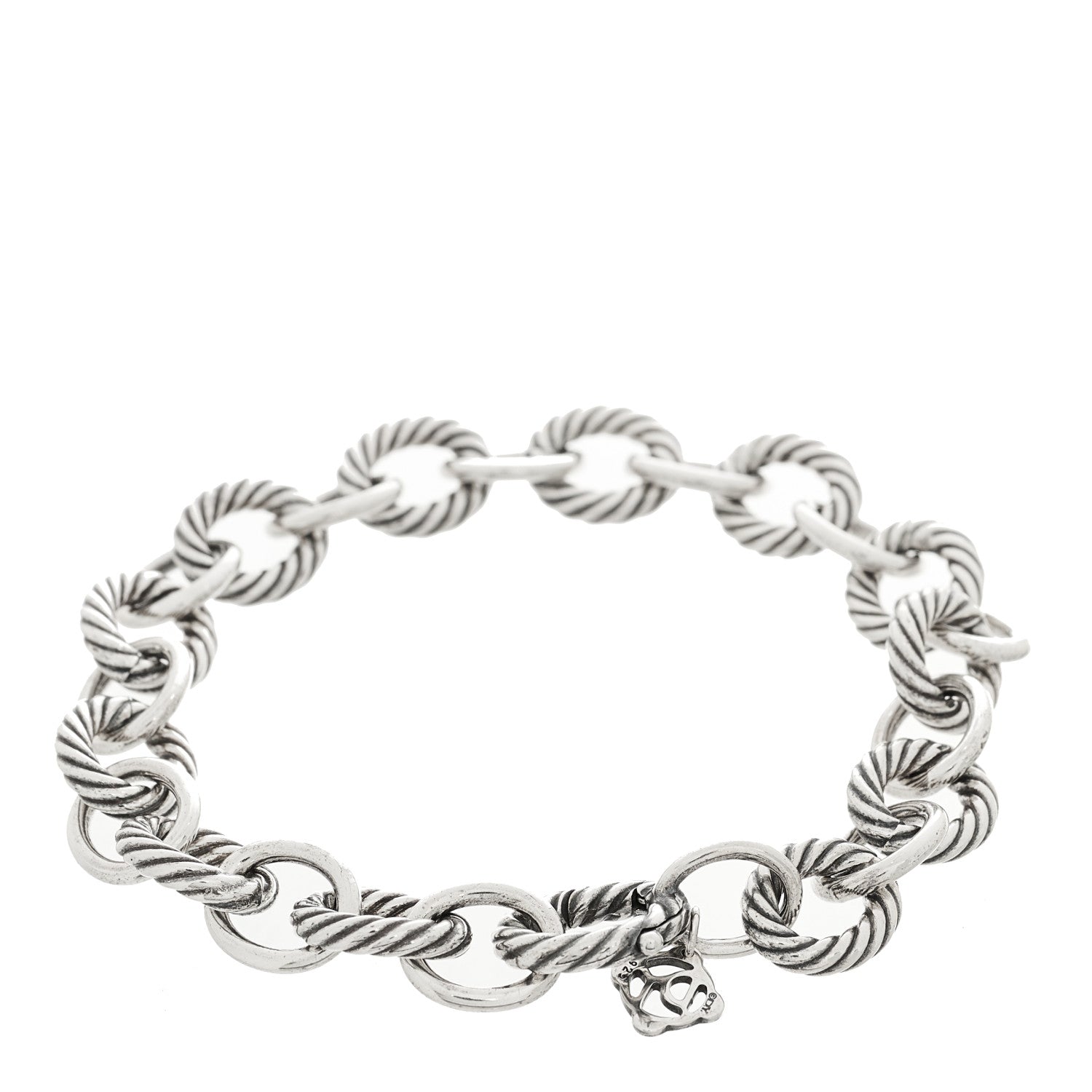 David Yurman Sterling Silver 10mm Medium Oval Link Bracelet 2 of 3