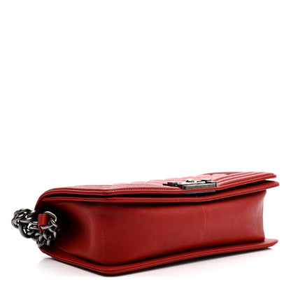 Chanel Caviar Quilted Medium Boy Flap Red 4 of 11