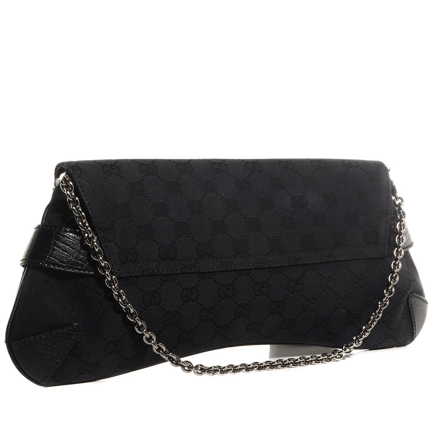 Monogram Horsebit Clutch Black