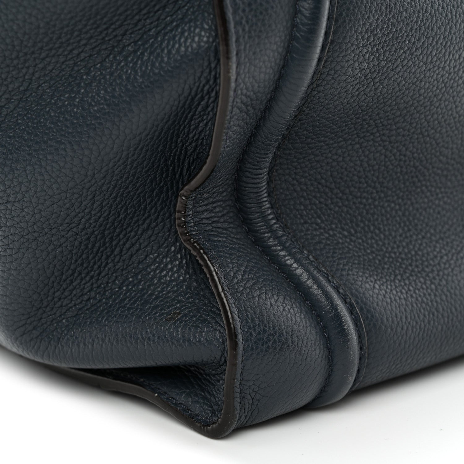Celine Drummed Calfskin Mini Luggage Slate 13 of 14