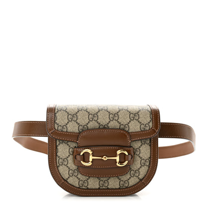 Gucci GG Supreme Monogram Horsebit 1955 Belt Bag Beige Brown Sugar 1 of 12