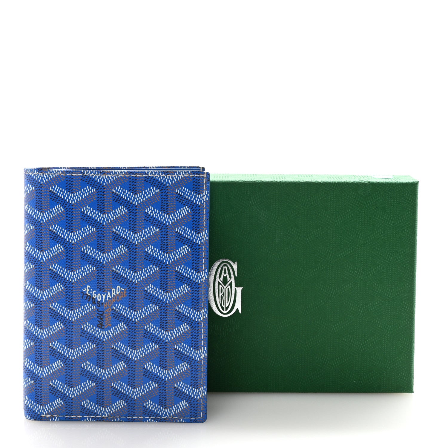 Goyard Goyardine Grenelle Passport Wallet Sky Blue 1880297