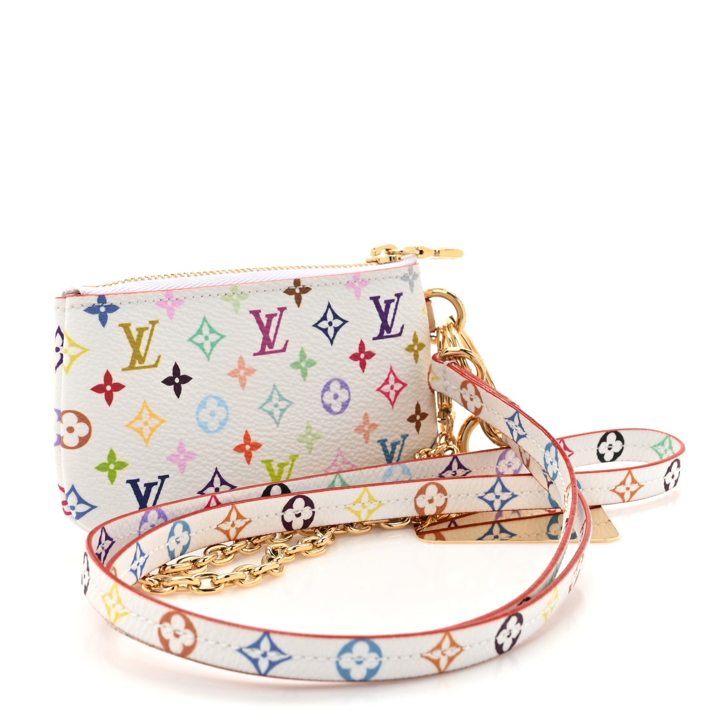 LV X TM Monogram Multicolor Phone Holder White