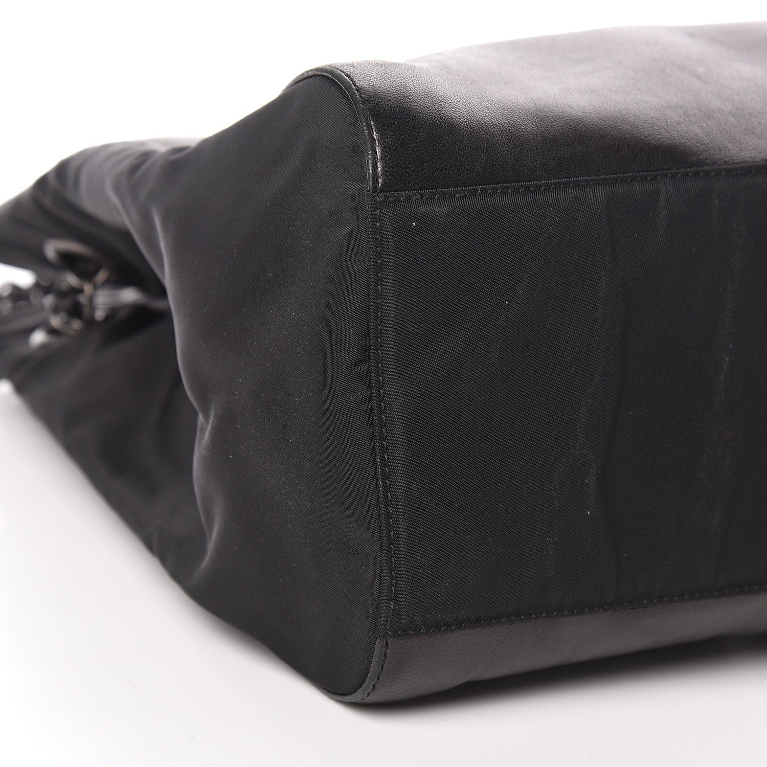 Prada Nappa Tessuto Nylon Chain Bag Black 8 of 10