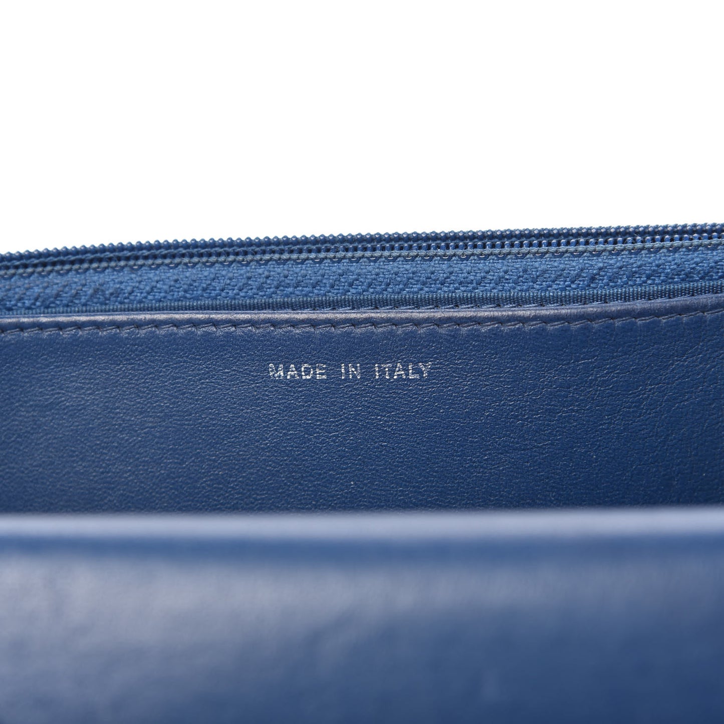 Lambskin Quilted Trendy CC Wallet On Chain WOC Blue