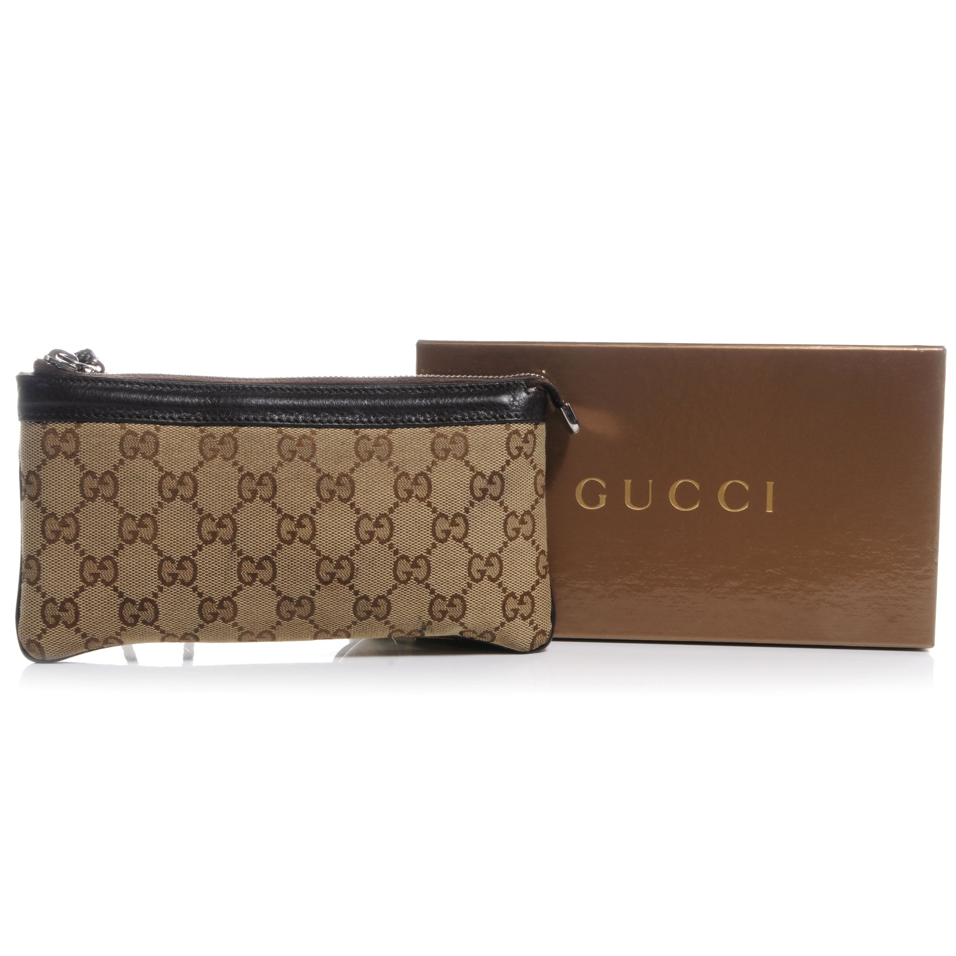 Gucci Monogram Horsebit Wristlet Brown 5 of 8