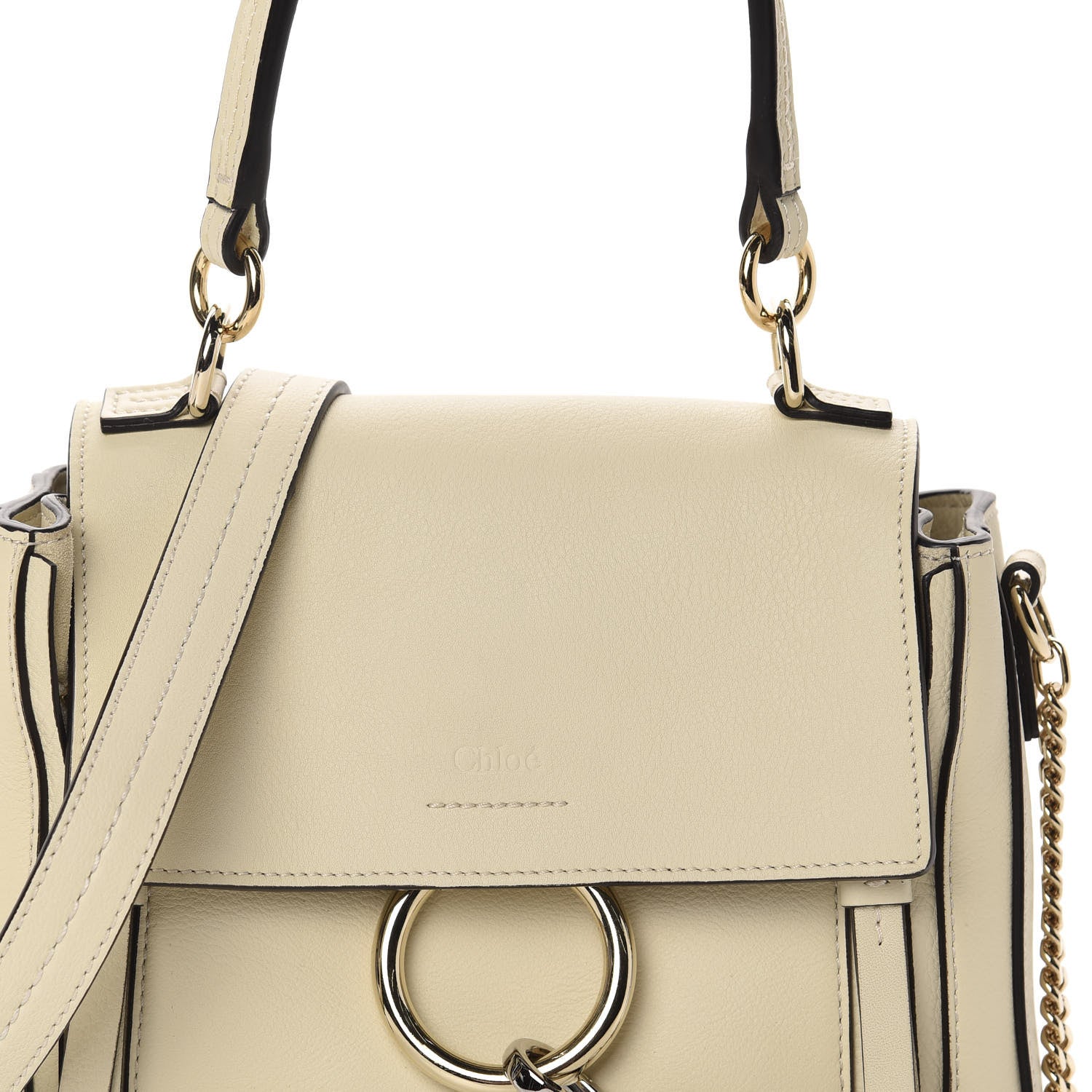 Chloe Calfskin Mini Faye Day Shoulder Bag Off White 11 of 11