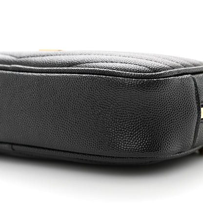 Saint Laurent Grain De Poudre Matelasse Monogram Mini Lou Camera Bag Black 9 of 10