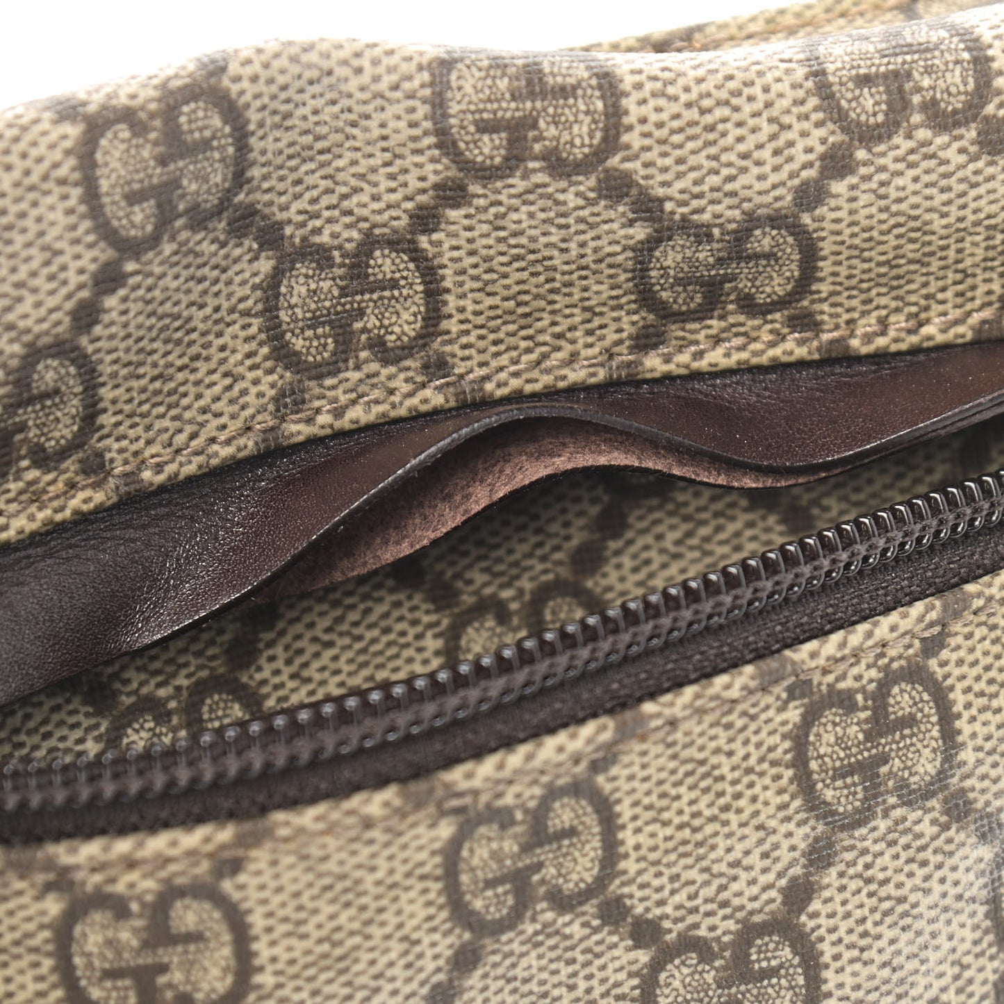 GG Plus Monogram Double Pocket Belt Bag Dark Brown