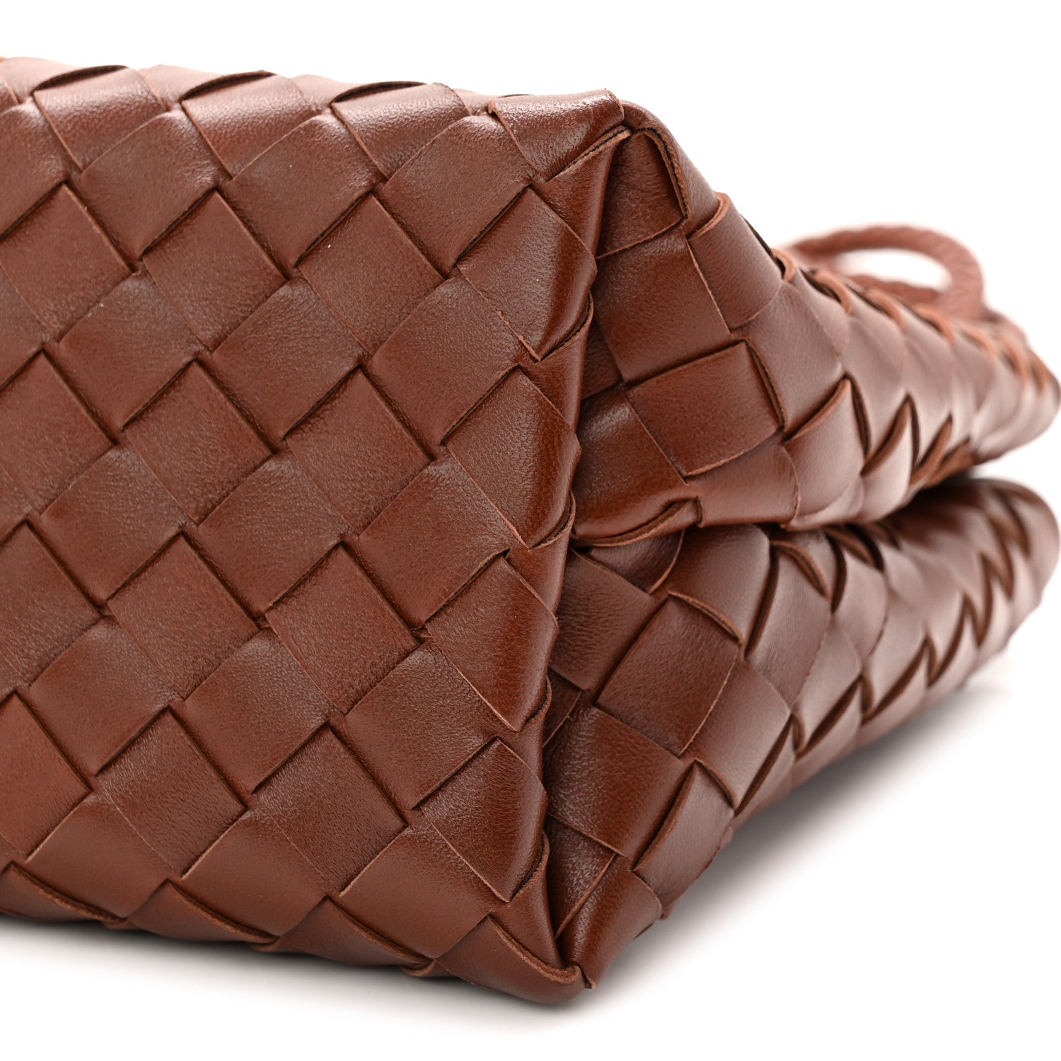 Bottega Veneta Nappa Intrecciato Small Andiamo Shoulder Bag Sapele
