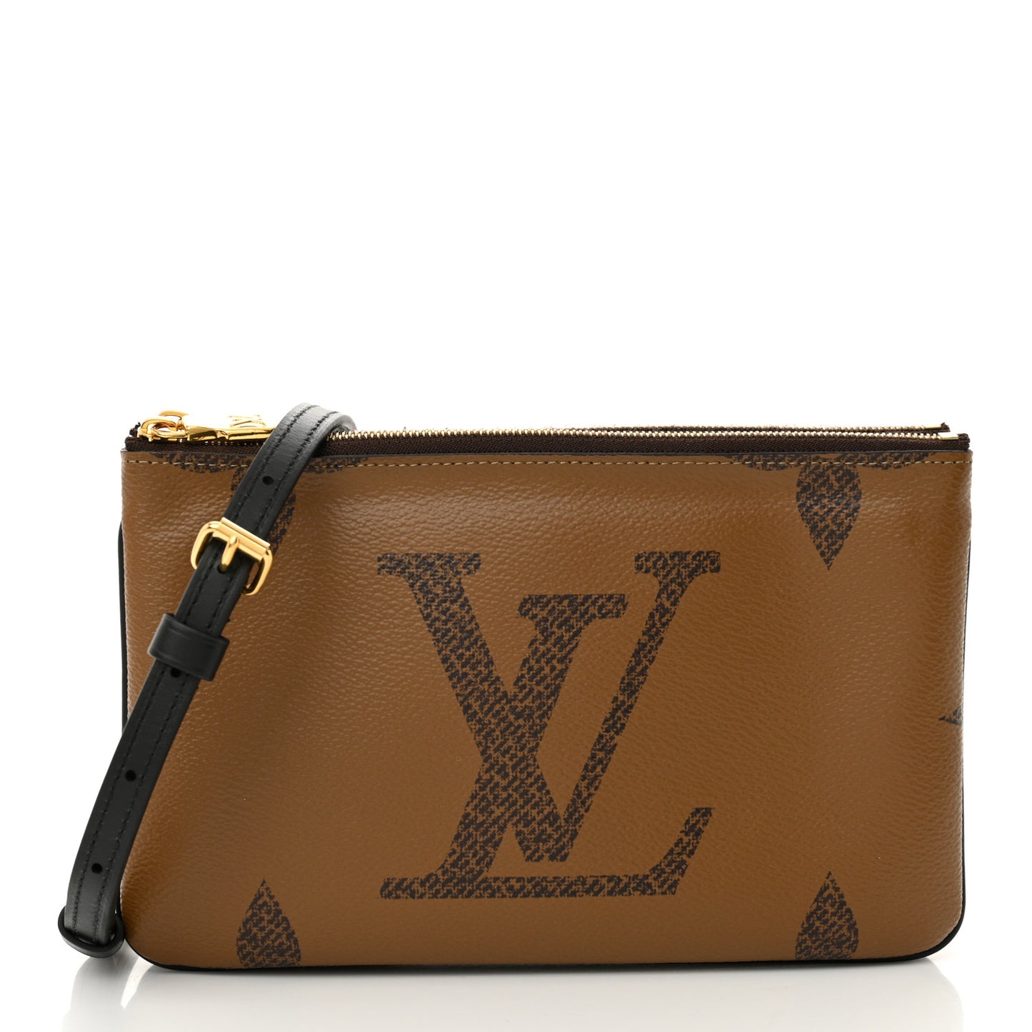 Reverse Monogram Giant Double Zip Pochette