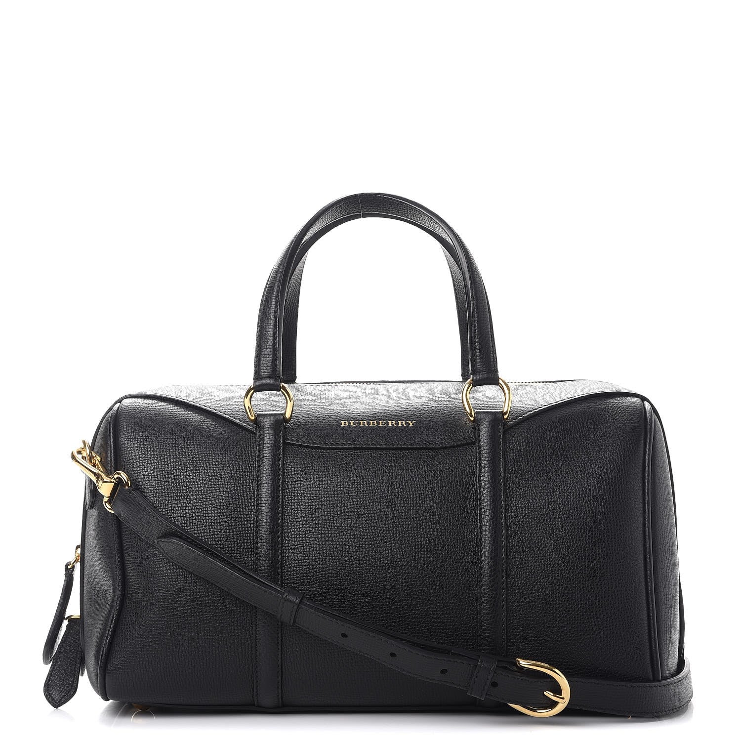 Burberry Derby Calfskin Medium Alchester Bowling Bag Black 1 of 8