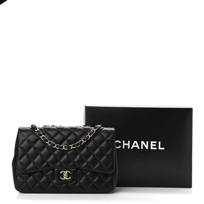 Chanel Lambskin Quilted Jumbo Single Flap Black 10 of 10