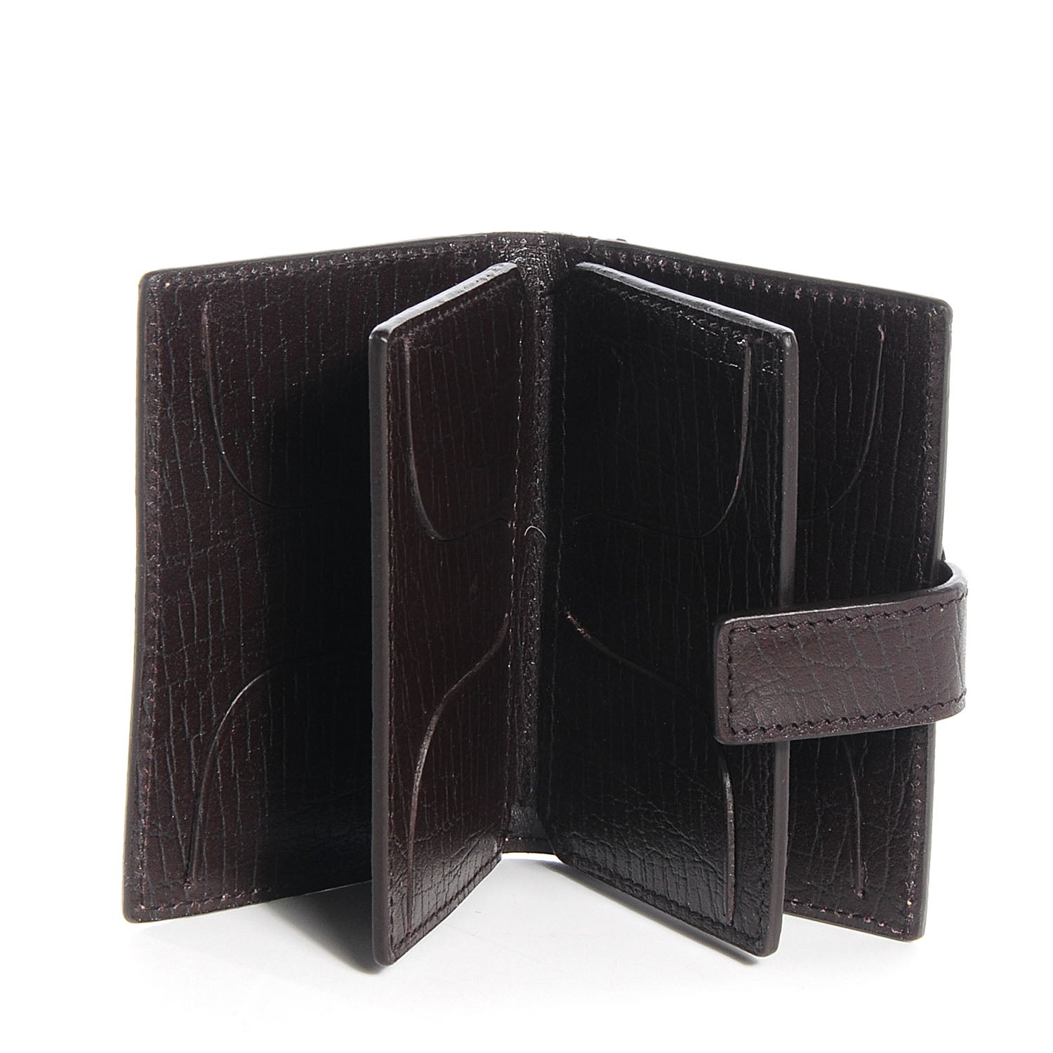 Gucci Monogram GG Plus Avel Card Holder Wallet Beige Ebony Cocoa 6 of 8
