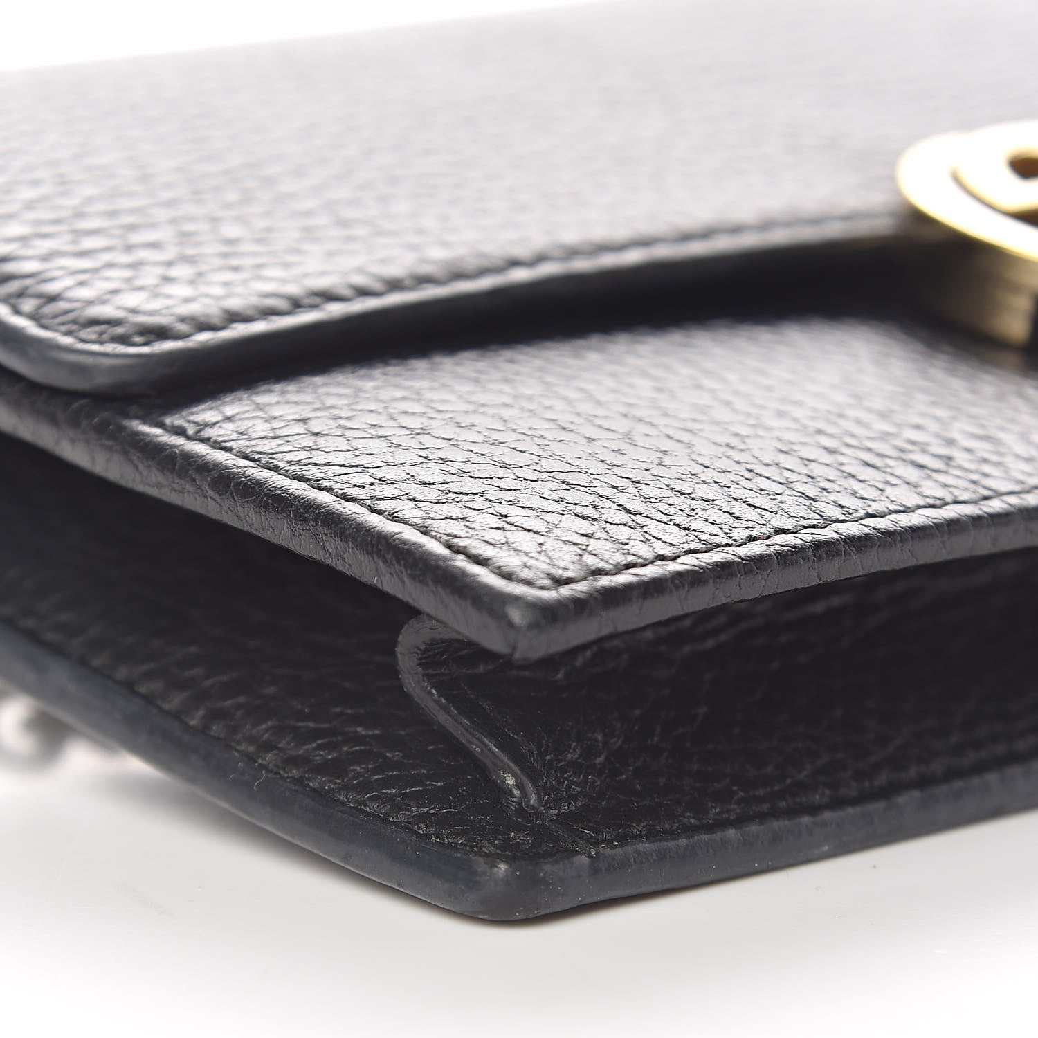 Gucci Dollar Calfskin Interlocking G Chain Wallet Black 12 of 14