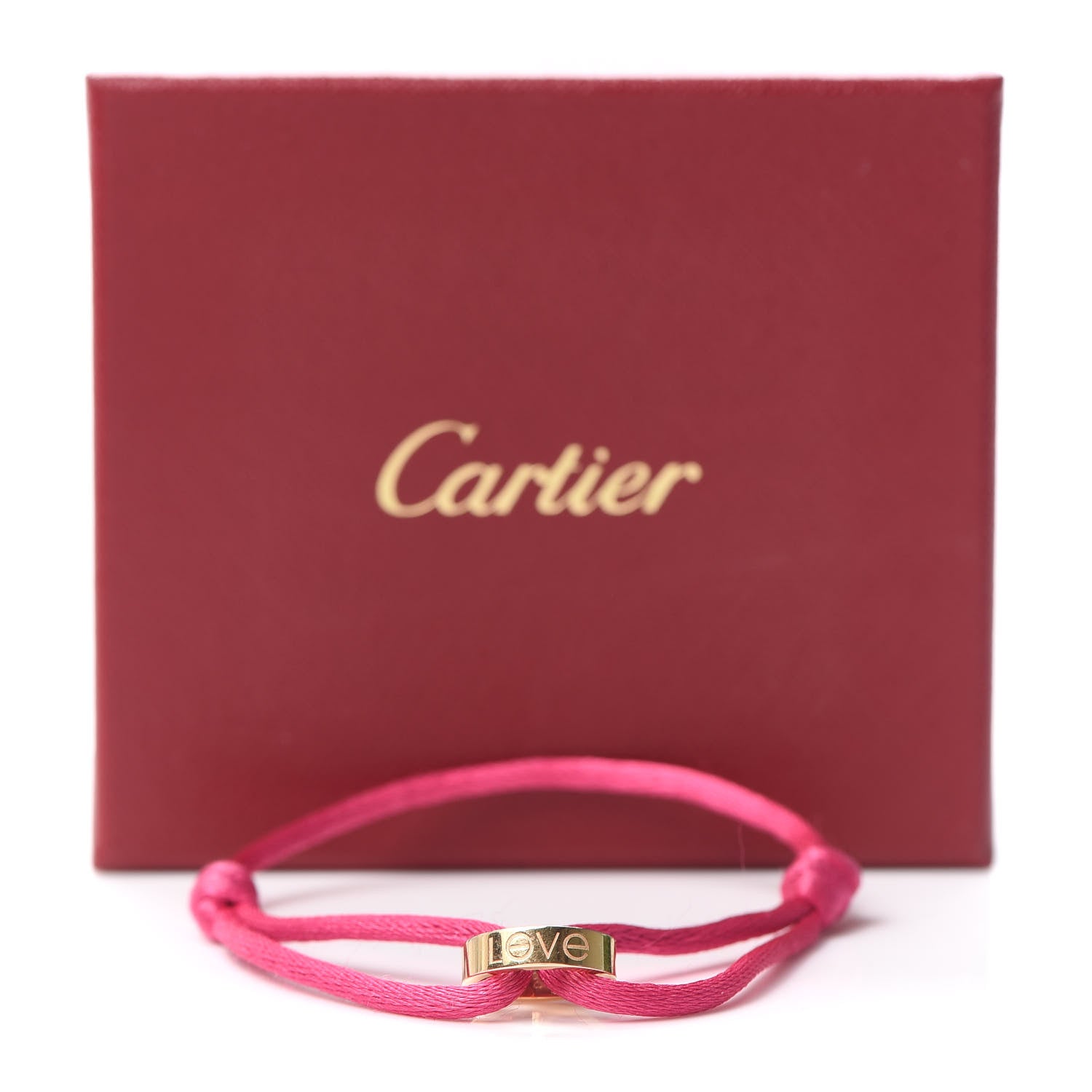 Cartier 18K Pink Gold Charity LOVE Adjustable Cord Bracelet Pink 6 of 6