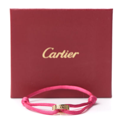 Cartier 18K Pink Gold Charity LOVE Adjustable Cord Bracelet Pink 6 of 6