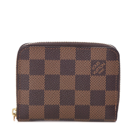 Louis Vuitton Damier Ebene Zippy Coin Purse Rose Ballerine 1 of 7