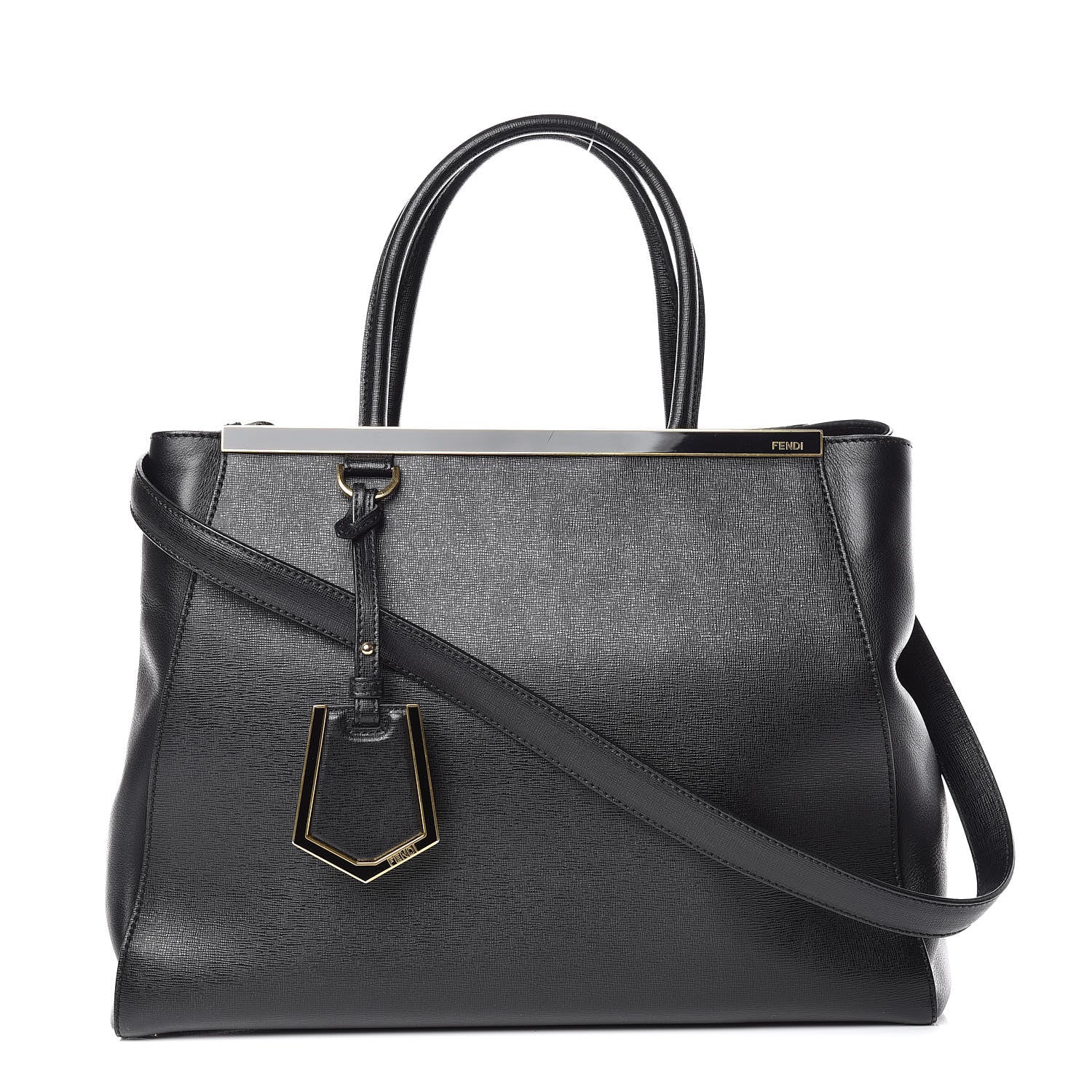 Fendi Vitello Elite Regular 2Jours Tote Black 1 of 23