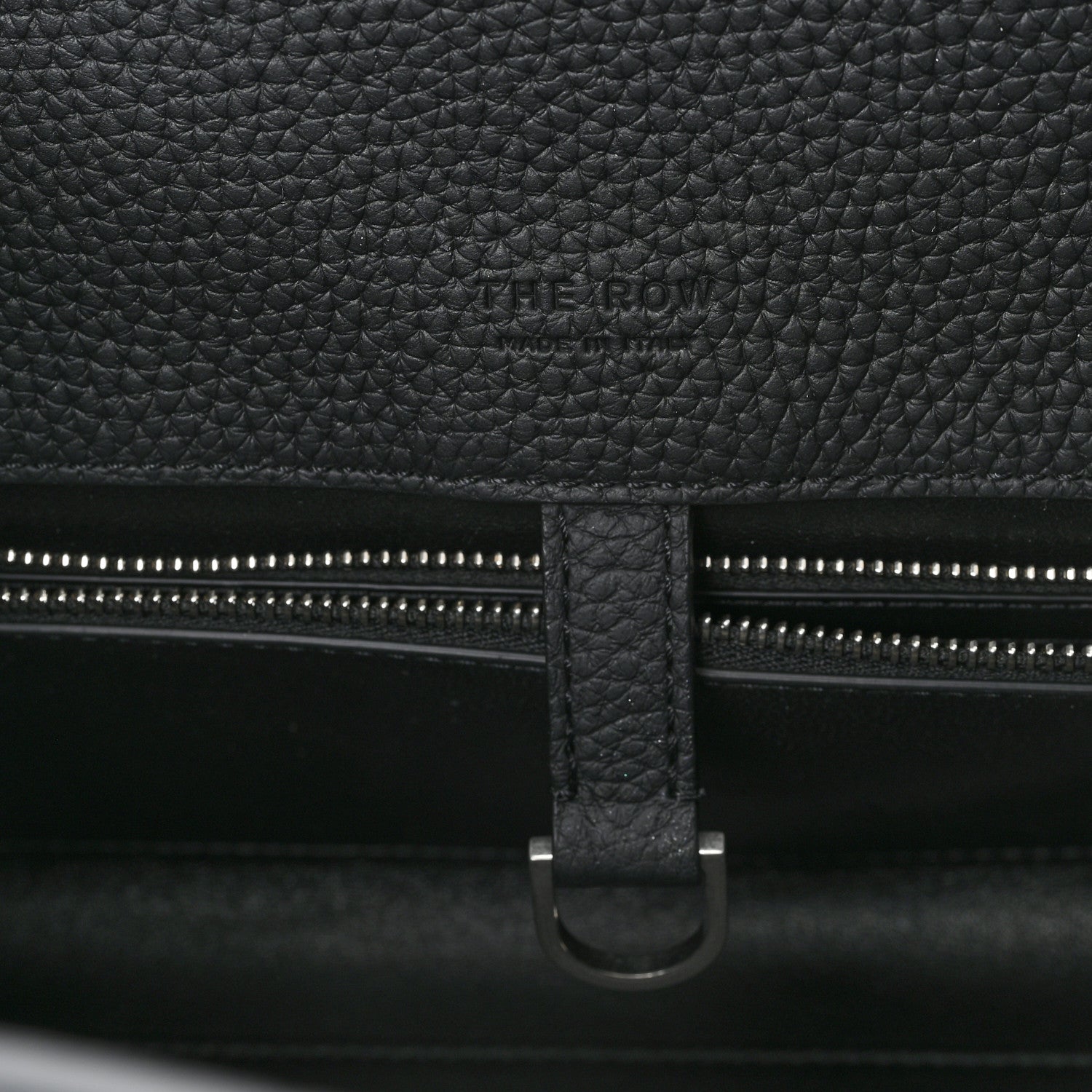 The Row Grained Calfskin EW Margaux 12 Black 6 of 9