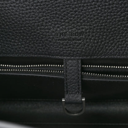 The Row Grained Calfskin EW Margaux 12 Black 6 of 9